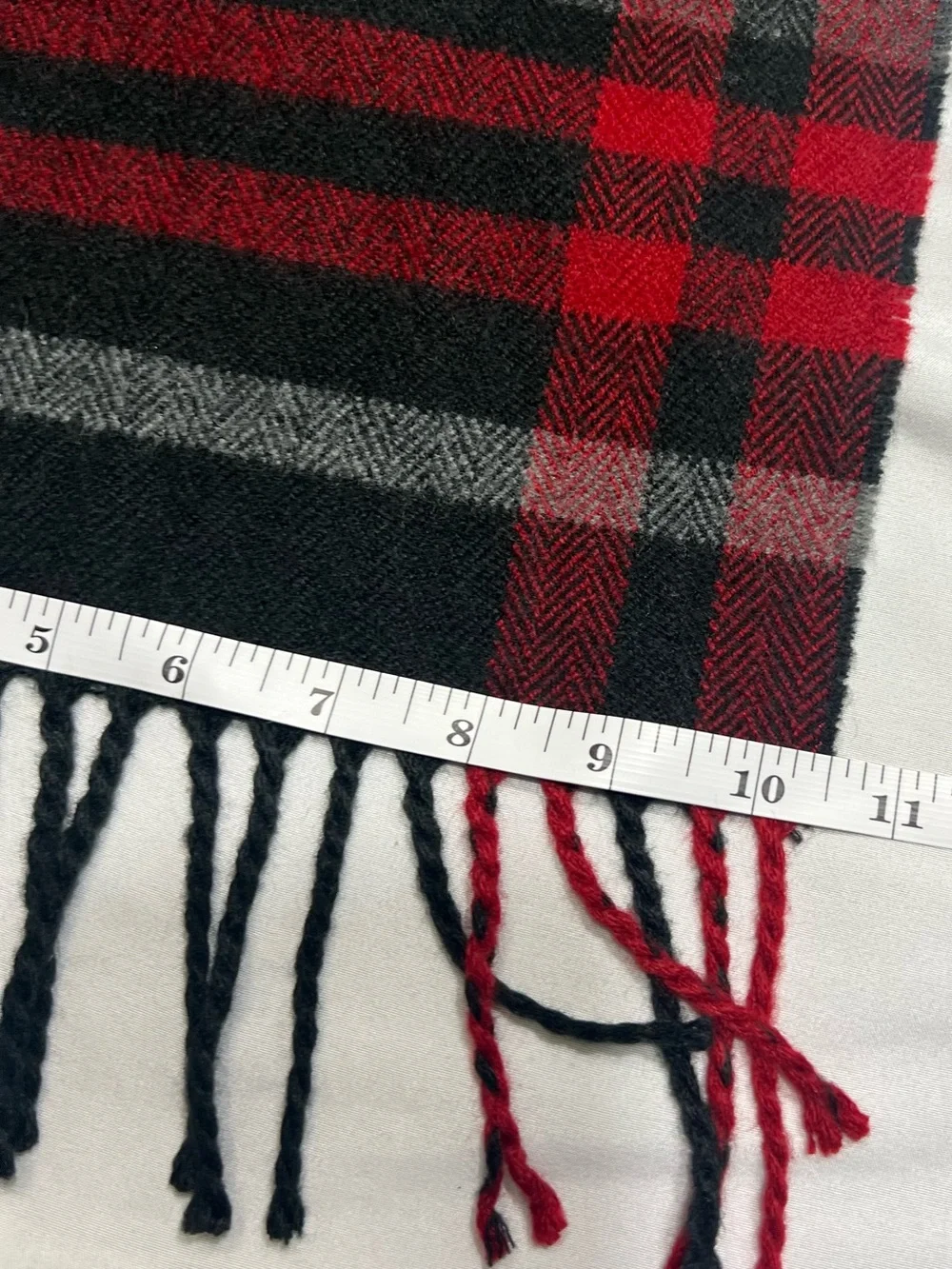 Set of 3 Cashmere Plaid Scarf in Red, Black, Tan, Cream